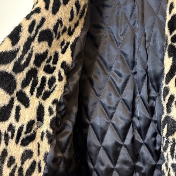 H&M Black and Tan Animal Print Teddy Jacket NWOT - Picture 5 of 12